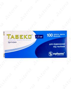 Tabex coated tablets 1.5mg N100