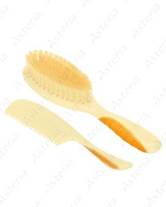 Nuk Natural bristle comb and brush Yellow