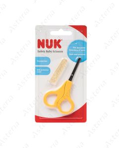 Nuk scissors for kids with case yellow