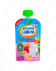 Fruto nyanya puree pouch apple pear banana peach yogurt 90g