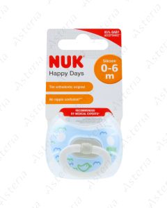 Nuk pacifier silicone Happy Days 0-6M+ N1