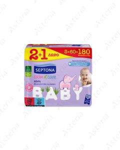 Влажные салфетки Septona Baby для нежной кожи 3x60 N180