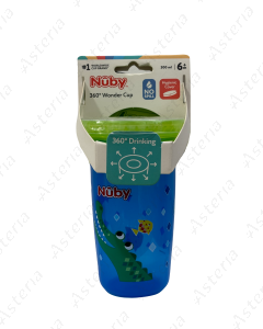 Чашка Nuby 360 градусов 6М+ синяя 240мл